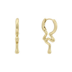 Squiggle golden drop earrings